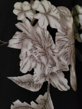 Spiritual Gangster Black Top with White Floral Print Robe-like